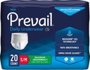 Prévail - Sous-vêtements de protection pour hommes - Sous-vêtements d'incontinence pour traction - Couche jetable pour adulte - Absorbance maximale - Petite / Moyenne - 20 Compte