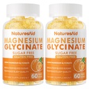 Magnesium Glycinate Gummies 1000mg - Sugar Free Magnesium Potassium Supplement with Vitamin D, B6, CoQ10 for Calm Mood & Sleep Support - 120 Orange Gummies -2 Pack