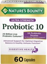Probiotiques par Bounty de la nature, Probiotique Ultra Strength 10, Hygiène immunitaire et équilibre digestif, 60 capsules