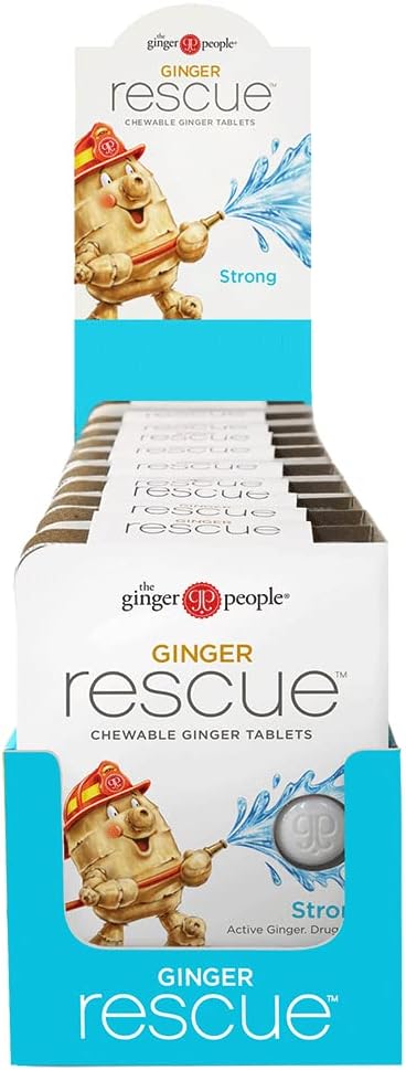 Le Ginger Gens Ginger Sauvetage Comprimés chirurgicaux sans drogue santé digestive, forte saveur de gingembre, 0,55 Oz, 240 comprimés, (paquet de 10)