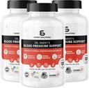 Supplément de soutien de la pression artérielle du Dr Emery avec Magnésium, Zinc, Vitamine D3, et Potassium, approuvé végétalien, sans sucre, formulé par un pharmacien clinique, 360 capsules, 90 jours d'approvisionnement