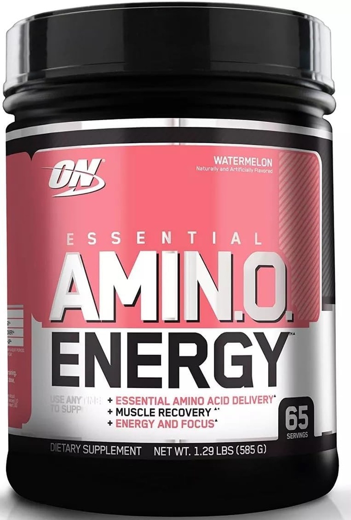 Alimentation optimale Amino énergie essentielle avec thé vert et extrait de café vert, saveur: pastèque, 65 portions