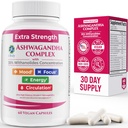 Supplément complexe 100% Shoden Ashwagandha - Extrant de racine concentré 35:1 ultra-haute puissance pour le sommeil et l'énergie - Vegan, non-OGM - 60 capsules Ashwagandha
