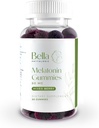 Bella High Dosage Melatonin Gummies | 60mg Per Serving | Natural Strawberry, Elderberry & Blueberry Flavor | Potent Extra Strength High-Dose Formulation