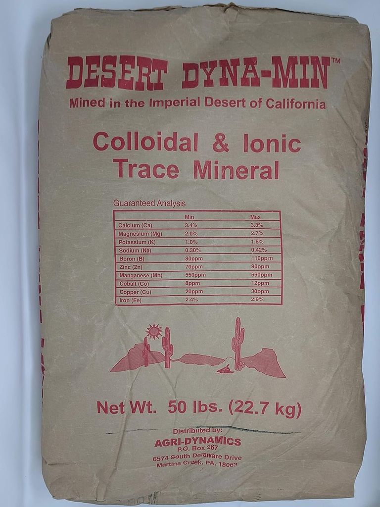 Dynamin du Désert - Trace minéral colloïdal et ionique - 50lb Sac