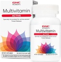 Femmes GNC Multivitamines actives prouvées cliniquement pour la nutrition, la récupération d'exercice, la production d'énergie, la santé osseuse, la beauté, l'immune, la biotine, le fer, le zinc, 90 Caplets