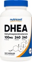 Nutricost DHEA 100mg, 240 capsules - Sans gluten, sans soja, sans OGM, supplément