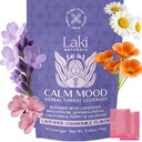 Laki Naturals Lavande Camomile Calm Mood Functional Herbal Lozenges (14ct) Throat & Calmer les bonbons durs avec Magnésium, Ashwagandha, California Poppy & Valerian. Vegan, sans sucre, sans gluten