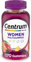 Centrum MultiGummies Gummy Multivitamin for Women, Multivitamin/Multimineral Supplement with Vitamin D3, B Vitamins and Antioxidants, Assorted Fruit Flavor - 170 Count