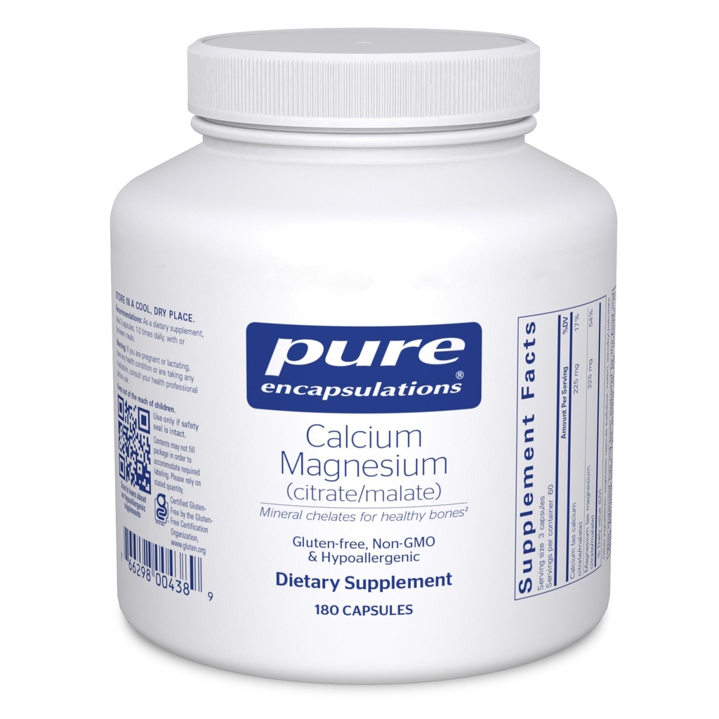 Encapsulations pures Calcium Magnésium (Citrate/Malate)