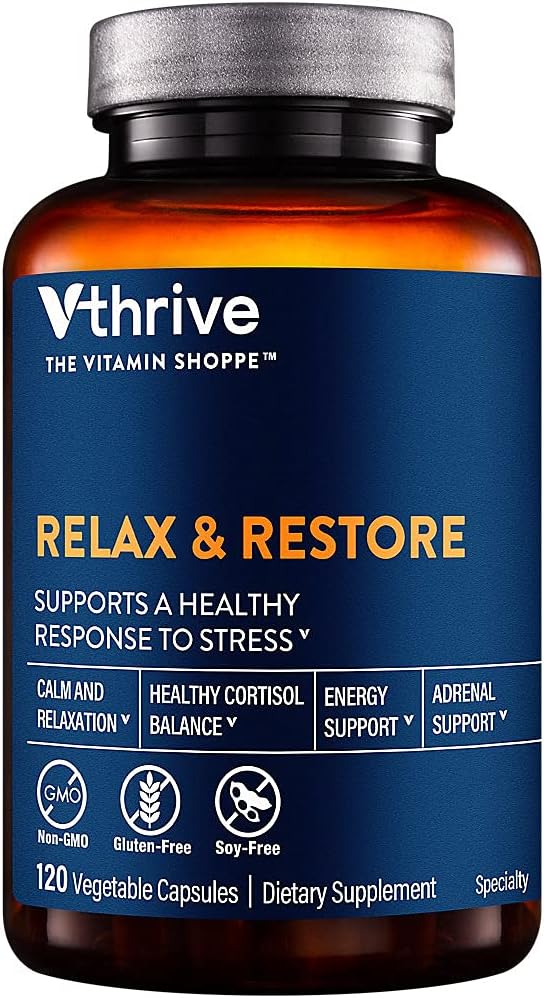 Relax et restaure soutiennent une réponse saine au stress (120 capsules végétariennes)