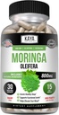 Kaya Naturals Moringa Leaf Extract - Supplément vert complet - Pure Miracle Tree Moringa - Boost Energy Naturally - Vitamines sensibles aux nutriments pour adultes - 30 Végétaux