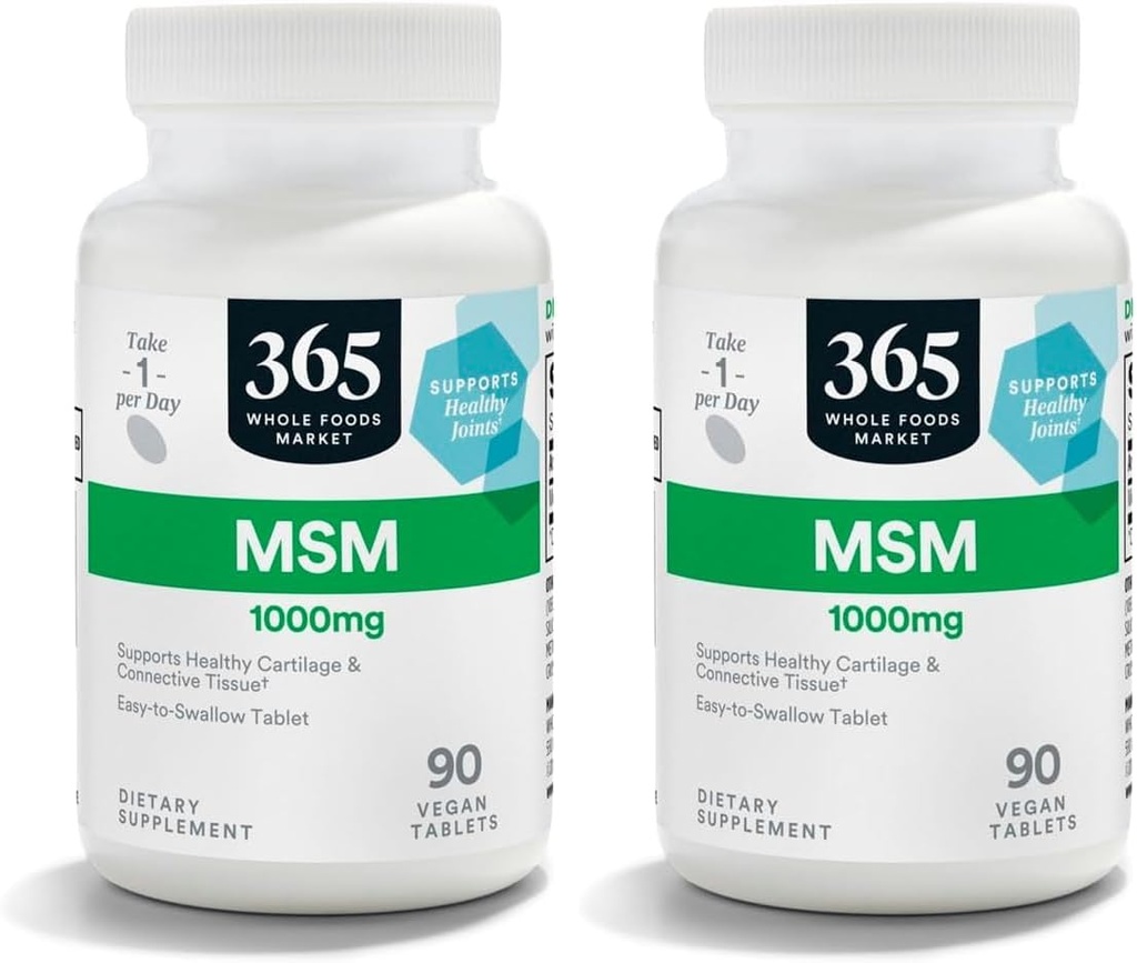 365 par marché des aliments entiers, MSM 1000Mg, 90 comprimés (paquet de 2)