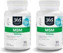 365 par marché des aliments entiers, MSM 1000Mg, 90 comprimés (paquet de 2)