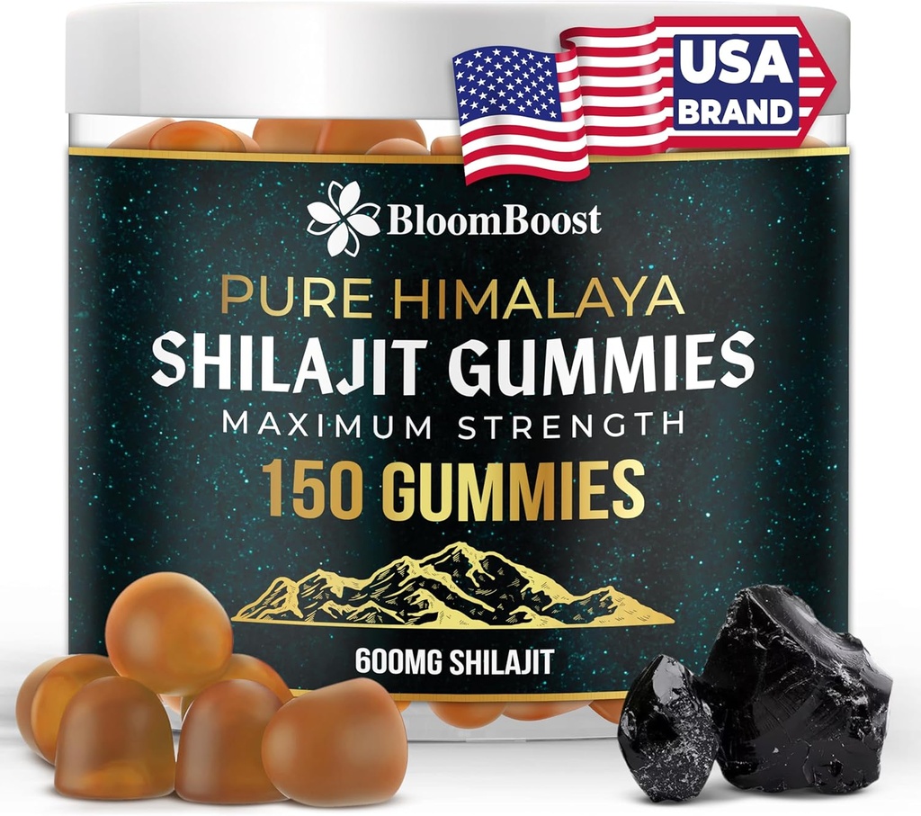 Shilajit for Men and Women - Shilajit Gummies - Shilajit Pure Himalayan | 600mg Shilajit, 150 Gummies (75 Servings)