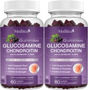 Mulittea Glucosamine Chondroitin Gummies - Supplément de soutien conjoint extra-fort avec MSM & Elderberry pour le soutien immunitaire naturel articulaire, antioxydant pour adultes, hommes et femmes-(2 Pack)