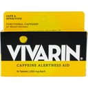 Vivarin, Pilules de caféine, 200 mg de caféine dans chaque comprimé, en toute sécurité et efficacement aide à rester éveillé, aide à l'alerte, supplément énergétique, 16 comprimés - 1 emballage