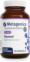 Thyrosol métagénique - Supplément Vitamine et Minéral pour le soutien de la thyroïde saine et Fatigue liée au stress* - avec extrait de zinc, de sélénium et de rhizoe - 90 capsules