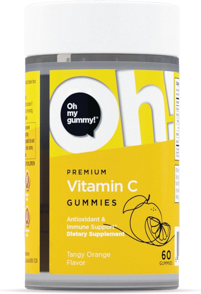 Oh My Oh Vitamin C Gummies for Adults and Kids – Supplement for Immunity, Bone and Muscle Health - Helps Body Store Iron