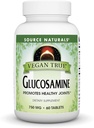 Source Naturals Vegan True Glucosamine, favorise la santé des articulations*, 750 mg - 60 comprimés