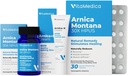 Crème d'Arnica & Vitamine K + Arnica Montana 30X (Bottle & Blister Pack) Ensemble pour Bruiser, gonfler, inflammation et soulager la douleur