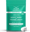 Vitre énergie Menthes caféinés 40mg Caféine, B Vitamines, sans sucre. (Peppermint, 8oz, sac en vrac)