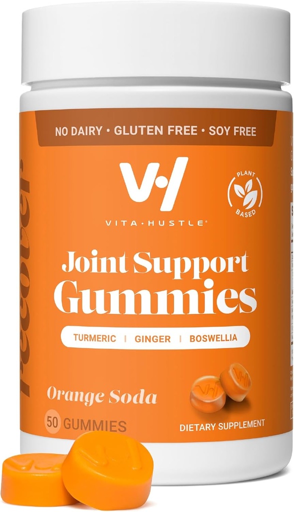 Gummies de gingembre, récupération musculaire, faible sucre, végétalien, sans gluten, non OGM, saveur orange, 50 comte