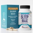 Dr. Nandis Sleep Max Natural Sleep Aid – Magnésium, GABA, 5-HTP & Taurine – REM Sommeil et supplément de sommeil profond sans mélatonine – Aide au sommeil à base de plantes végétaliennes non Habit – Non-OGM – 60 capsules