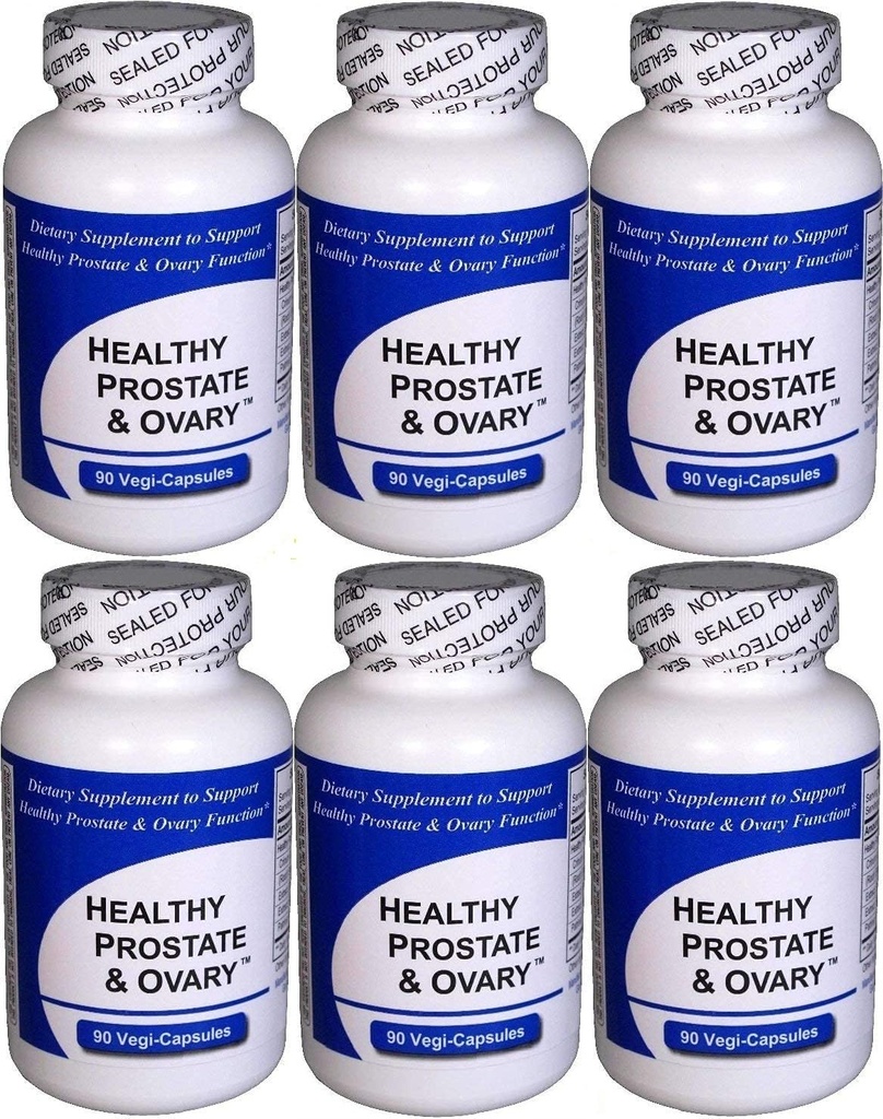 Capsules de Prostate et d'ovaire en bonne santé 6-Pack (6 bouteilles contenant un total de 540 capsules) - Mélange concentré de plantes - Supplément alimentaire naturel - Contient Vietnamien Crinum Latifolium Herb Extract & other Herbs - Prostate Nutrition