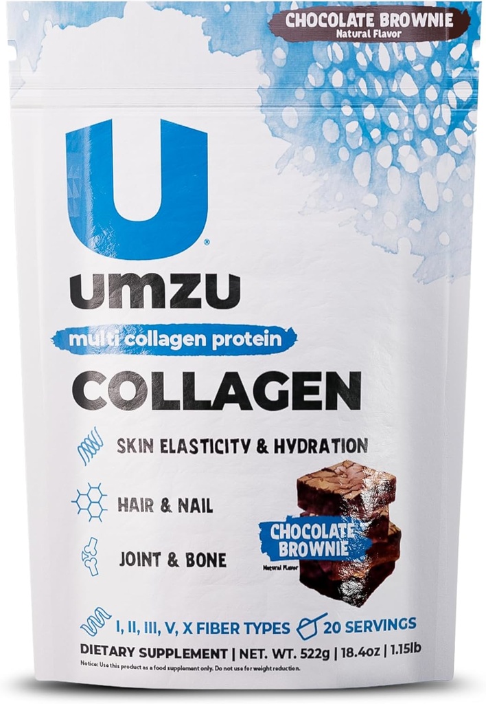 UMZU ZuCollagen Hydrolyzed Protein Powder (en poudre hydrolysée) 5 types de peptide de collagène pour les cheveux, la peau, les ongles, les articulations & Gut (en poudre)