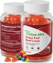 Gommies de foie de boeuf herbeux, suppléments biologiques de foie de boeuf herbeux pour les femmes, stimuler l'énergie et l'immunité, non OGM, sans gluten, 60 comtes
