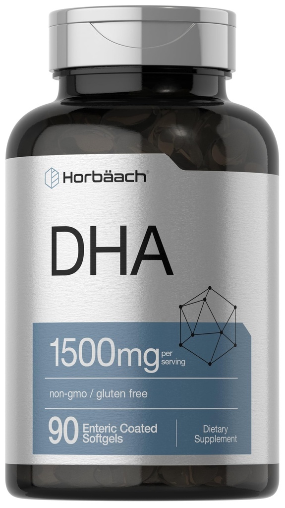 Horbaach Supplément DHA 1500mg.90 Softgels.EPA, Omega 3, DHA.