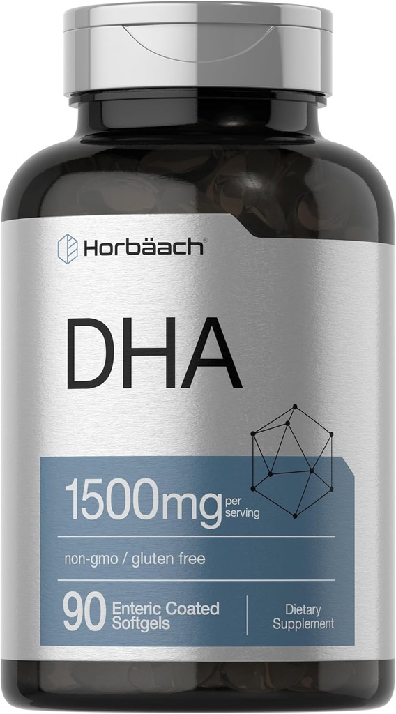 Horbaach Supplément DHA 1500mg.90 Softgels.EPA, Omega 3, DHA.