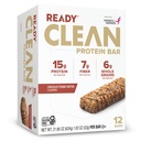Barres protéinées Ready® – Snack haute teneur en protéines de 15g de lactosérum, ingrédients naturels, soutient le muscle maigre et la récupération, pas d'édulcorants artificiels – beurre d'arachide au chocolat, 12-pack