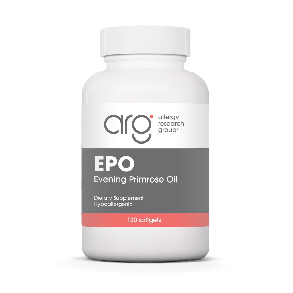 Groupe de recherche sur les allergies EPO - Huile de Primrose du soir pour les hommes et les femmes, pour les yeux secs, Omega-6, GLA Gamma-Linolenic Acid, 500mg Supplément - 120 Compte
