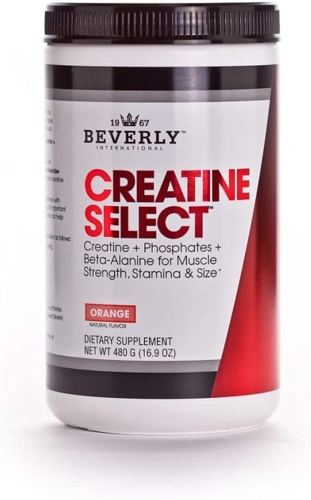 Beverly International Creatine Sélectionner avec des phosphates, 40 portions. Une formule monohydratée de la créatine à défaut. Boost Muscle Size, Strength, Endurance and Recovery. pour hommes et femmes. Goûte comme Tang