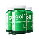 Goli SuperGreen Vitamine Gummy - 180 Compte - Vitamines et minéraux essentiels - à base végétale, végétalien, sans gluten et sans gélatine - Santé de l'intérieur, boîte de 3