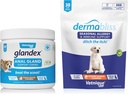 Vetnique Labs Dermabliss Allergy Chews 30 Ct et Glandex Anal Gland Support Chews 60 Ct Bundle Vitamines et suppléments de chien, Anal Gland Dog Treats avec probiotiques, Dog Allergies Traitement de la peau Chew doux
