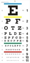 Eye Chart, upgraded Snellen Eye Chart for Eye Exams 20 Feet, 22x11 Inches en plastique Basse Vision Eye Chart Wall Chart avec oeillet en métal pour enfants Cadeaux Décoration murale (20 Feet Test Distance)