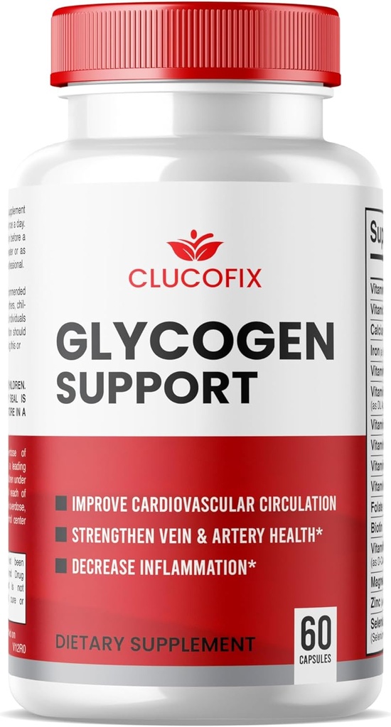 (1 Pack) ClucoFix Glycogen Support Capsules, ClucoFix Glycogen Health & Wellness Multivitamine Support Suppléments Pills, ClucoFix Glycogen Pills, ClucoFix Glyco Advanced Formula Support Reviews