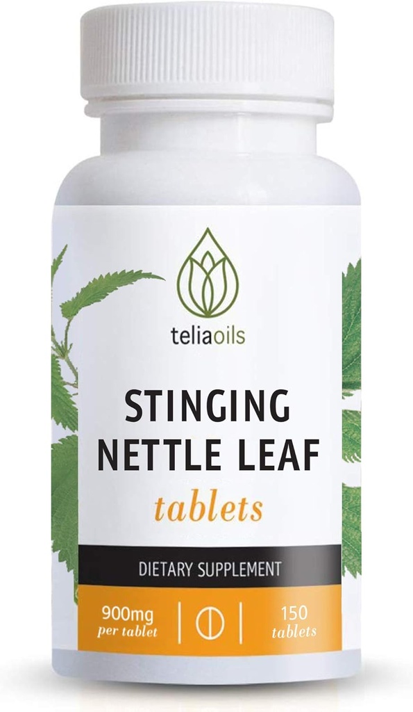 Teliaoils Capsules de Nettle Leaf 900mg – Comprimés d'extrait de Nettle Sting pour le soulagement saisonnier, immunitaire et le soutien respiratoire – 150 Capsules Vegan