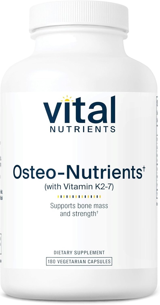 Nutrients vitaux Ostéo-Nutrients (Vitamine K2 + D3, Calcium, et Magnésium pour le soutien des os et du cœur)*