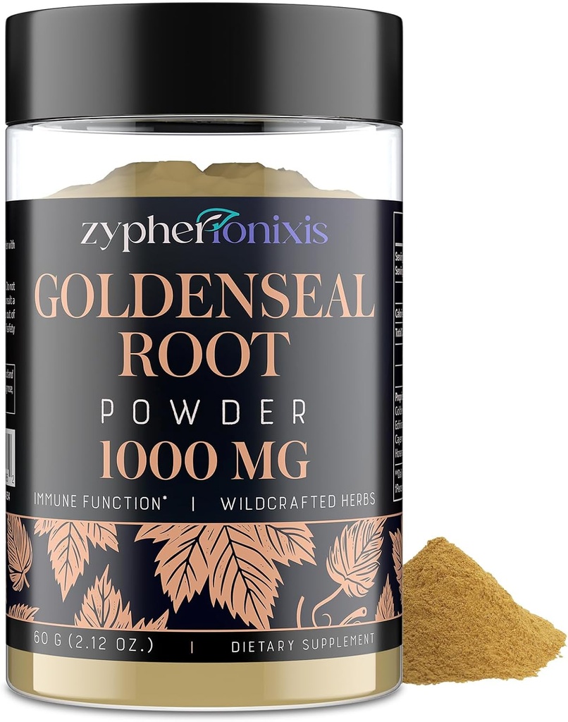Poudre de racine de seau d'or biologique 1000 mg - Supplément de poudre de seau d'or pour Immune & Gut, Supplément de seau d'or pur et naturel, sans gluten - 60 portions(1 bouteille)