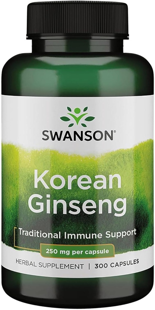 Swanson Ginseng coréen 250 Milligrammes 300 Capsules