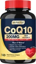 DRFOSTER Coq10 200mg, Coenzyme Q10 pour la production d'antioxydants et d'énergie, 6X Absorption supérieure Cq10 avec vitamine E et PQQ et extrait de poivre noir, Co q 10 Supplément 120 portions