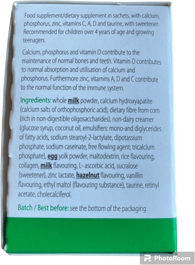 Liens Super Calcium Poudre pour enfants - Supplément Calcium pour enfants, Poudre de Calcium pour enfants pour assurer des os forts