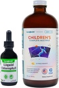LIQUIDHEALTH Chlorophylle liquide gouttes et l'ensemble complet de multivitamines quotidiennes pour enfants - Désodorisant interne, arrêter la mauvaise respiration, réduire l'odeur corporelle, le soutien immunitaire - Fabriqué aux États-Unis, non-OGM