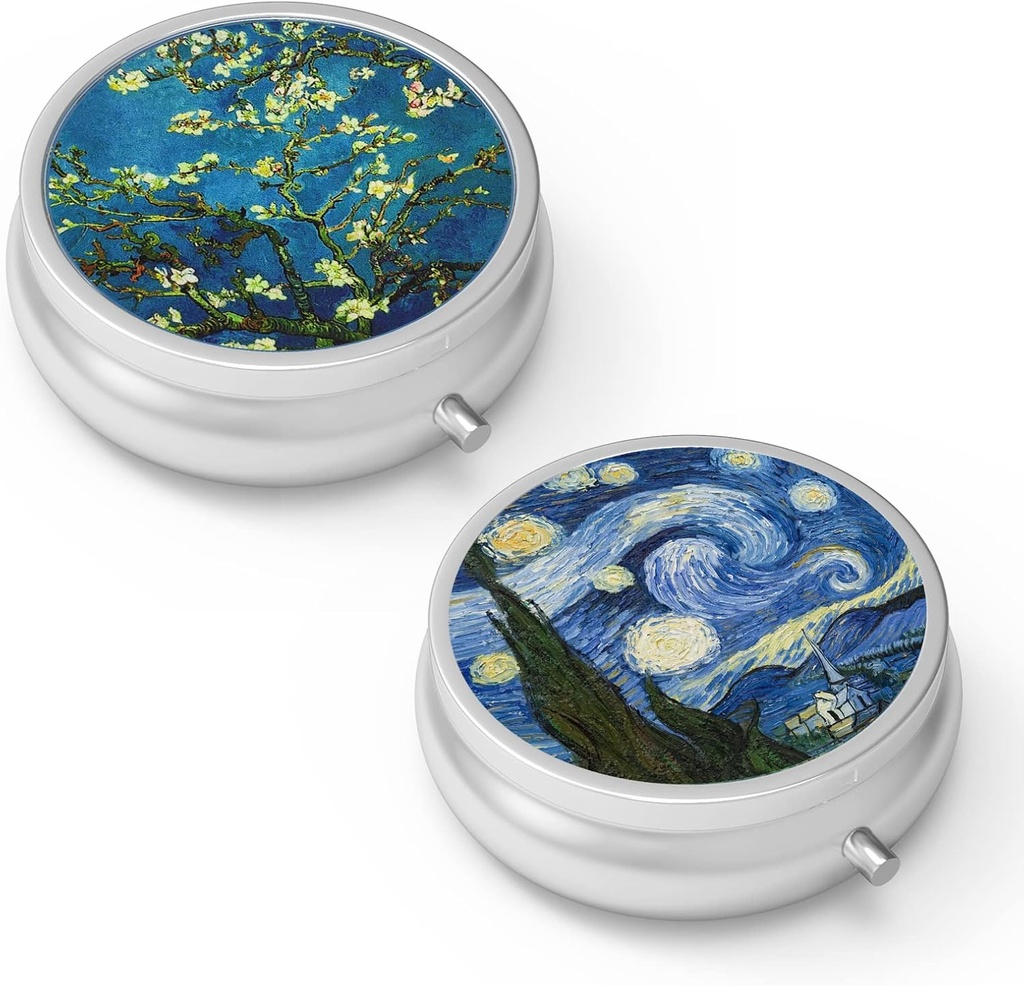 Pill Box 3 Compartiment petit cas de pilule, Portable pour Pocket ou Purse Pill Organizer Porte-conteneur Pill pour tenir les vitamines, médicaments, huile de poisson et suppléments(2PCS)