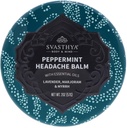Svasthya Corps & Mind Peppermint Headache Baume par Svasthya - Instant & Lasting Sinus, Migraine & Stress Headache Relief, A Peppermint, Lavande, Marjoram, Myrrhe - 100% Naturel, Fabriqué aux États-Unis, 2 oz