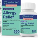WELMATE - Dichlorhydrate de Levocetirizine 5mg (360 ct) - Médecine Allergique Non Sourde - 24 heures - Antihistamine - Pilules Allergiques Générique - Médicaments Over-The-Counter